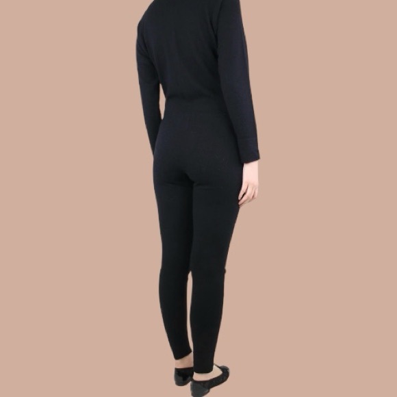 Chanel 100% Cashmere Jumpsuit with Logo Buttons - Picture 2 of 9